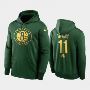 Mens Kyrie Irving #11 2020 St. Patrick's Day Green Brooklyn Nets Golden Limited Pullover Hoodies 818521-777