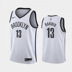 Men James Harden #13 White 2020-21 Brooklyn Nets Association Jersey 598248-272