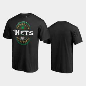 Mens St. Patrick's Day Brooklyn Nets Black Men Forever Lucky T-Shirts 665396-923