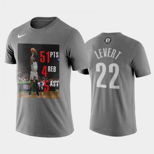 Men Caris LeVert Brooklyn Nets Career High Masterpiece Gray T-Shirt 804572-646