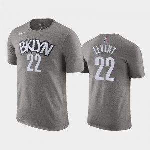 Men Caris LeVert #22 Gray Brooklyn Nets Statement T-Shirt 810220-711