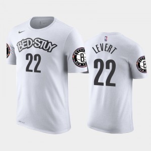 Men's Caris LeVert #22 Brooklyn Nets City White T-Shirts 221332-273