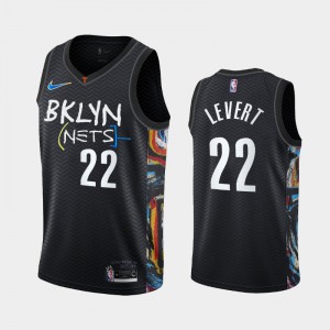 Men Caris LeVert #22 Brooklyn Nets City Black Men 2020-21 Edition Honor Basquiat Jersey 431819-973