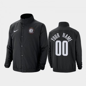 Men's #00 Brooklyn Nets City Edition Custom 2019-20 DNA Lightweight Black Jackets 637515-438