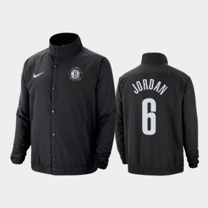 Men DeAndre Jordan #6 2019-20 DNA Lightweight Brooklyn Nets City Edition Black Jackets 247880-485