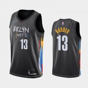 Men's James Harden #13 Black 2020-21 Brooklyn Nets City Jersey 631590-655