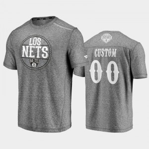 Men's 2020 Latin Nights Brooklyn Nets Heathered Gray Custom Noches Ene-Be-A T-Shirt 712810-918