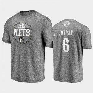 Men DeAndre Jordan Noches Ene-Be-A 2020 Latin Nights Heathered Gray Brooklyn Nets T-Shirts 630583-406