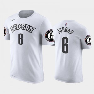 Men's DeAndre Jordan #6 Brooklyn Nets City White T-Shirts 202637-562