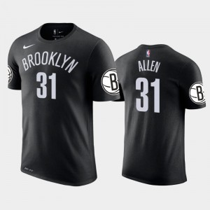 Men's Jarrett Allen #31 Black Brooklyn Nets Icon T-Shirt 497928-536