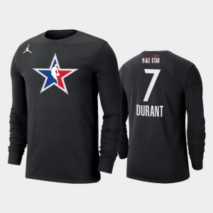 Men's Kevin Durant #7 Brooklyn Nets Official Logo Black 2021 NBA All-Star T-Shirt 866240-281