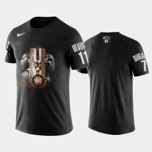 Men's Kevin Durant Black Brooklyn Nets Kyrie Irving Dynamic Duo T-Shirt 333695-530