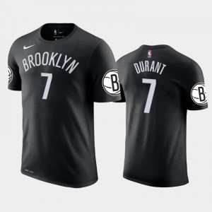 Men Kevin Durant #7 Black Icon Brooklyn Nets T-Shirt 794471-617