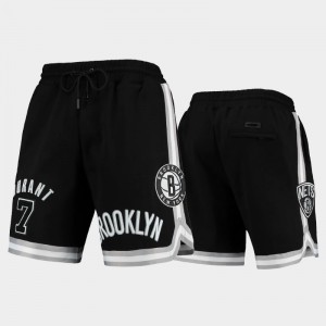 Men Kevin Durant #7 Pro Standard Brooklyn Nets Basketball Black Shorts 365511-358