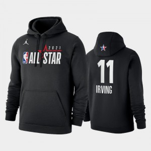Mens Kyrie Irving #11 Brooklyn Nets Official Logo 2021 NBA All-Star Black Hoodies 183187-755