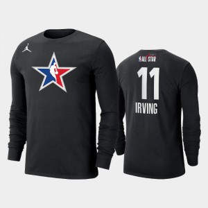 Men's Kyrie Irving #11 2021 NBA All-Star Black Brooklyn Nets Official Logo T-Shirt 187546-630