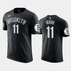 Men Kyrie Irving #11 Icon Brooklyn Nets Black T-Shirts 811052-363
