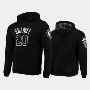 Men Landry Shamet #20 Black Pullover Brooklyn Nets Pro Standard Hoodie 881802-463