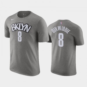 Men's Spencer Dinwiddie #8 Gray Statement Brooklyn Nets T-Shirts 455797-347