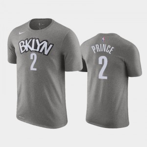 Men's Taurean Prince #2 Gray Statement Brooklyn Nets T-Shirts 856431-274