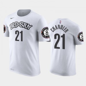 Men's Wilson Chandler #21 Brooklyn Nets White City T-Shirt 456600-809