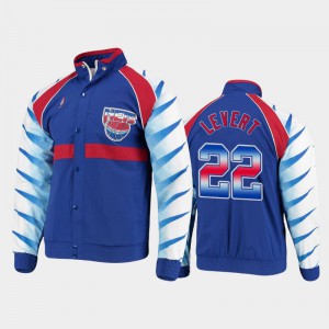 Men Caris LeVert #22 Authentic Warm-Up Raglan Full-Zip Hardwood Classics Blue Brooklyn Nets Jackets 434895-895