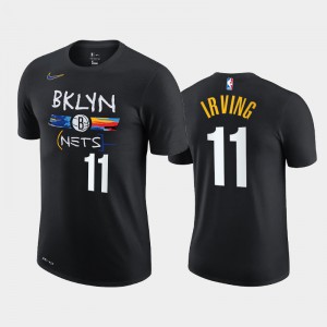 Men Kyrie Irving #11 City Men 2020-21 Edition Story Brooklyn Nets Black T-Shirts 801886-451