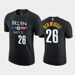 Men's Spencer Dinwiddie #26 City Black Brooklyn Nets Men 2020-21 Edition Story T-Shirt 572648-506