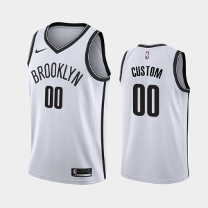 Mens Brooklyn Nets Association White 2018-19 Personalized Jersey 415796-447