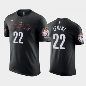 Men's Caris LeVert #22 Black Brooklyn Nets 2018-19 City T-Shirts 588827-656