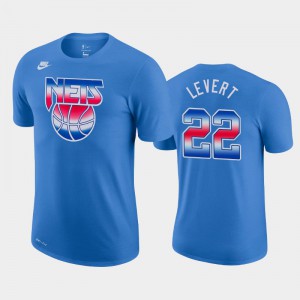 Men Caris LeVert #22 Hardwood Classics Brooklyn Nets Blue Performance T-Shirt 515067-126