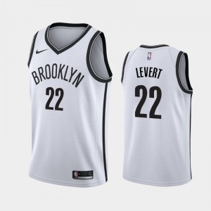Men's Caris LeVert #22 Association Brooklyn Nets White 2019 season Jersey 412779-193
