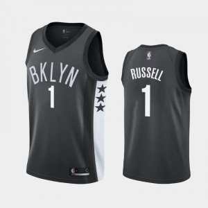 Mens D'Angelo Russell #1 Statement Black Brooklyn Nets 2019 season Jerseys 244232-803