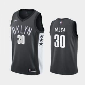 Men's Dzanan Musa #30 Statement 2019 season Brooklyn Nets Black Jersey 212165-145