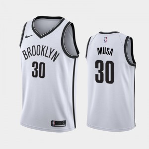 Men's Dzanan Musa #30 2019 season White Association Brooklyn Nets Jerseys 822980-957
