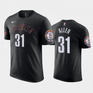 Men Jarrett Allen #31 Brooklyn Nets City Black 2018-19 T-Shirts 744905-743