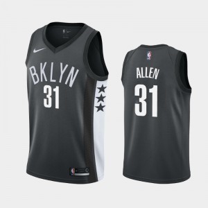 Men's Jarrett Allen #31 Statement Black 2019 season Brooklyn Nets Jerseys 496492-966