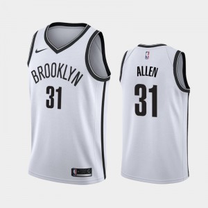 Mens Jarrett Allen #31 2019 season Association Brooklyn Nets White Jerseys 132985-685