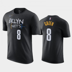 Men Jeff Green #8 Black Brooklyn Nets 2020-21 City T-Shirt 334126-200
