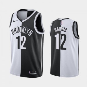 Men's Joe Harris #12 Brooklyn Nets Two-Tone Split White Black Jerseys 848885-433