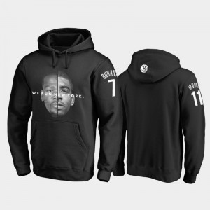 Mens Kevin Durant Brooklyn Nets Kyrie Irving Pullover Dynamic Duo Black Hoodie 137335-964