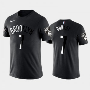 Mens Kevin Durant #7 Brooklyn Nets Split Two-Tone Black T-Shirts 491855-433