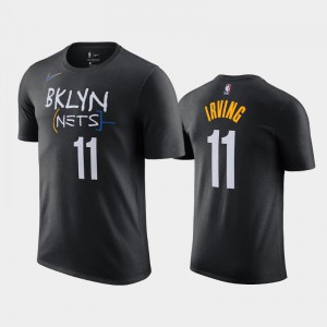 Men Kyrie Irving #11 City Black 2020-21 Brooklyn Nets T-Shirt 814111-370