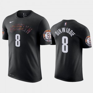 Men's Spencer Dinwiddie #8 City 2018-19 Brooklyn Nets Black T-Shirt 351536-884
