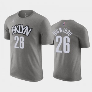 Men's Spencer Dinwiddie #26 Brooklyn Nets 2020-21 Statement Gray T-Shirts 534497-955