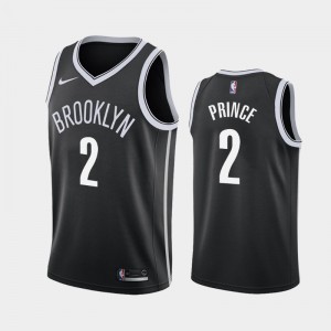 Mens Taurean Prince #2 2019-20 Icon Brooklyn Nets Black Jerseys 532180-674