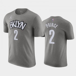 Men's Taurean Prince #2 Brooklyn Nets Gray 2020-21 Statement T-Shirt 367376-648