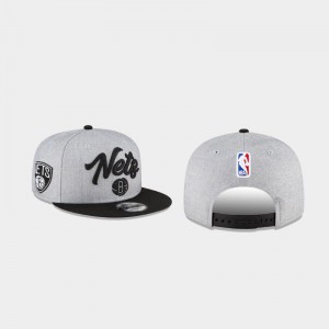 Men's Official On-Stage 9FIFTY Snapback Adjustable 2020 NBA Draft Heather Gray Brooklyn Nets Hat 154343-139