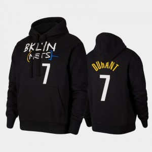 Men's Kevin Durant #7 City Brooklyn Nets Edition 2020-21 Pullover Black Hoodie 860066-353