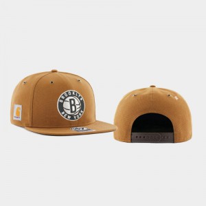 Men Carhartt X 47 Brand Captain Khaki Brooklyn Nets Hats 577369-698